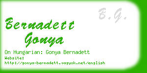 bernadett gonya business card